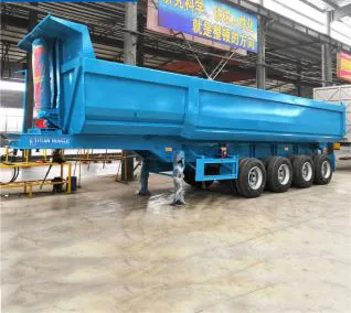 Professional Production Triaxial Truck Dump Trailer Rear Dump Semi Trailer
